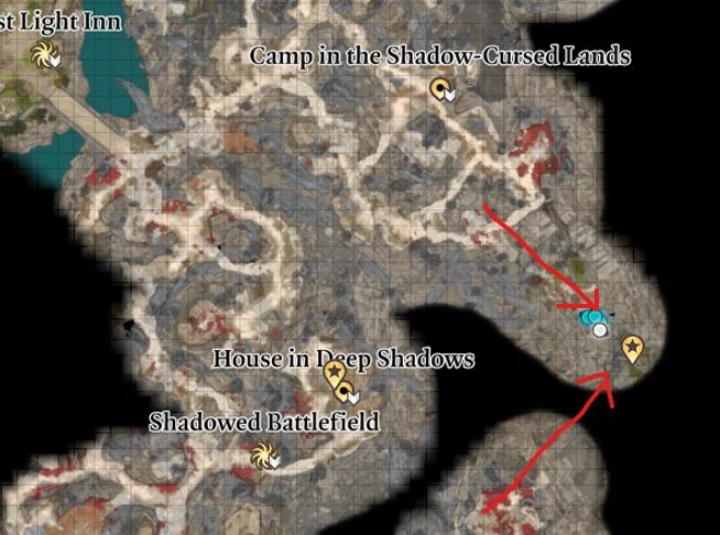 Act 2 Shadow Cursed Lands reddit bg3 map location