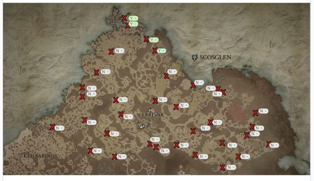 Diablo 4 map Scosglen